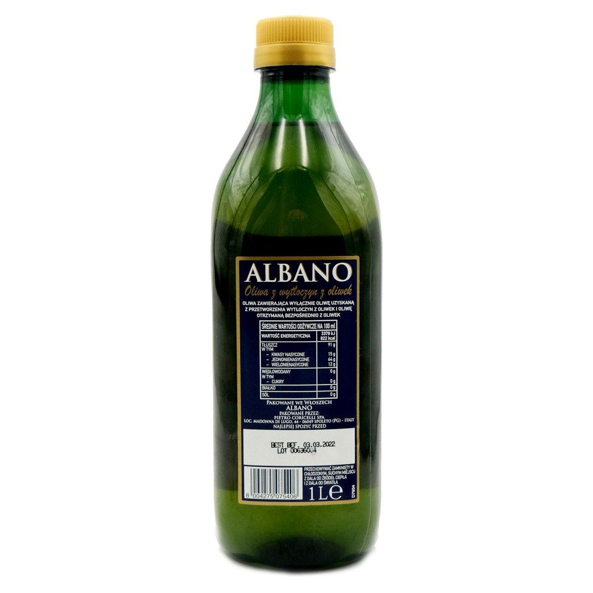 OLIWA ALBANO oliwa z wytłoczyn z oliwek 1L